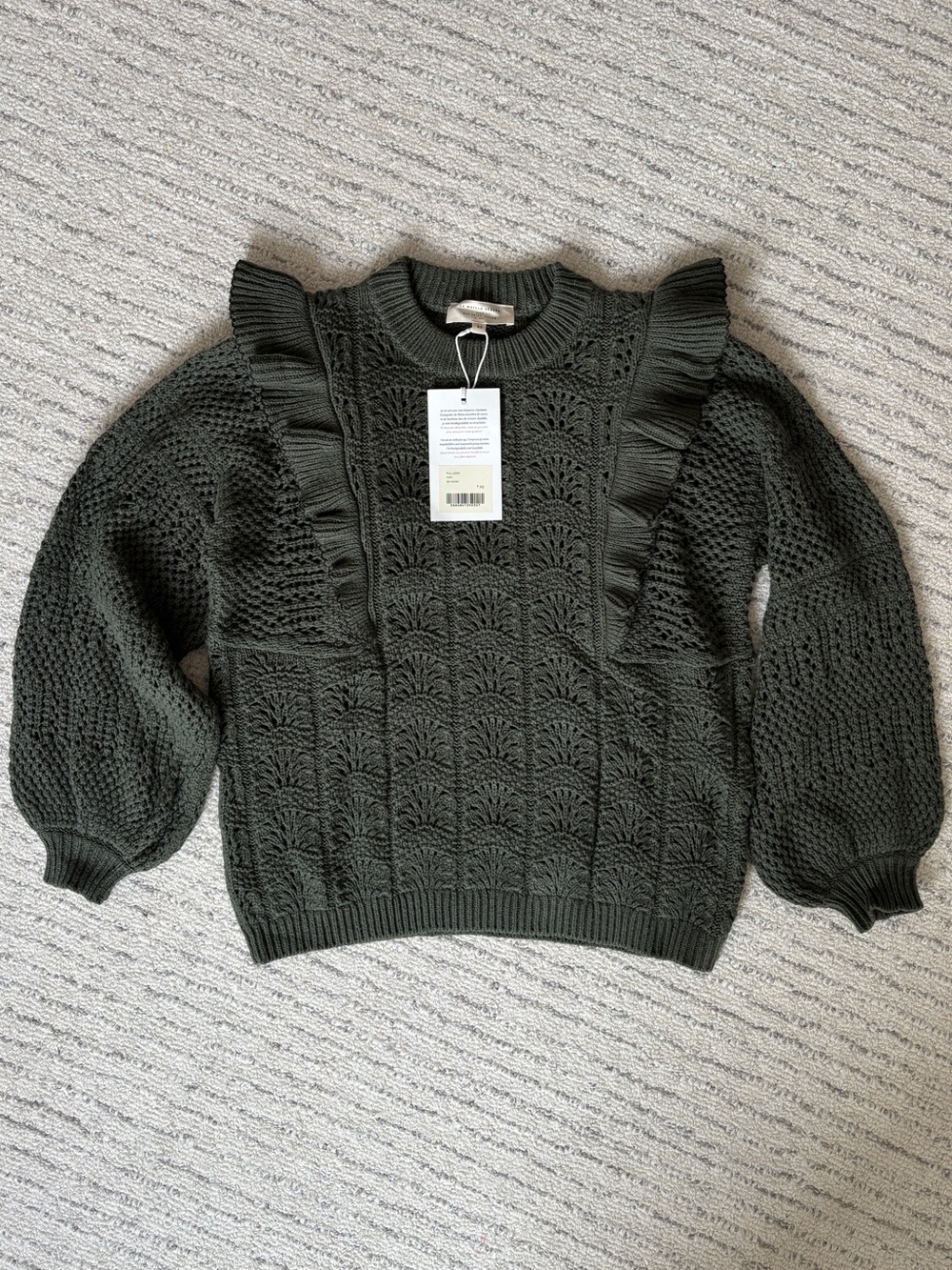 Sézane Jodie ruffle sweater - Picture 2 of 5